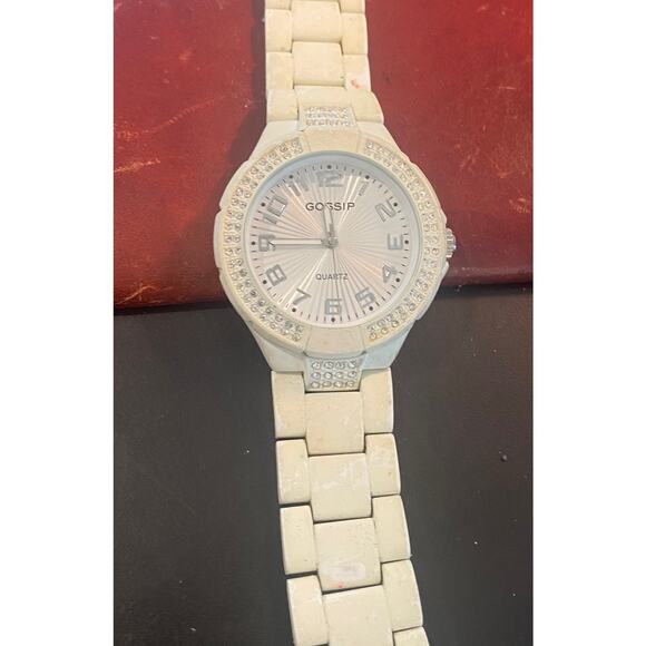 Women's 42mm Gossip Watch, Resin Covered Metal Band, Crystal Accents - Picture 1 of 3